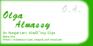 olga almassy business card